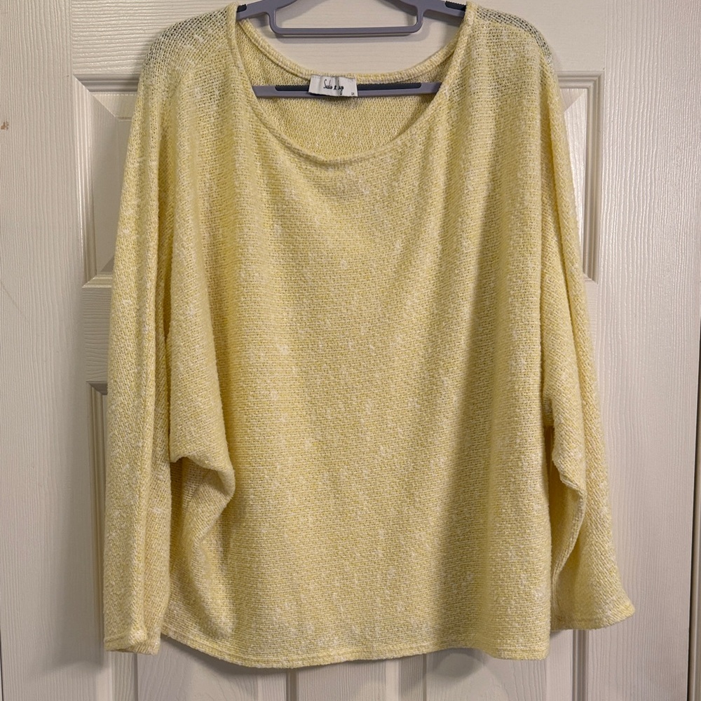 Sadie & Sage Soft Yellow Scoop Neck Sweater